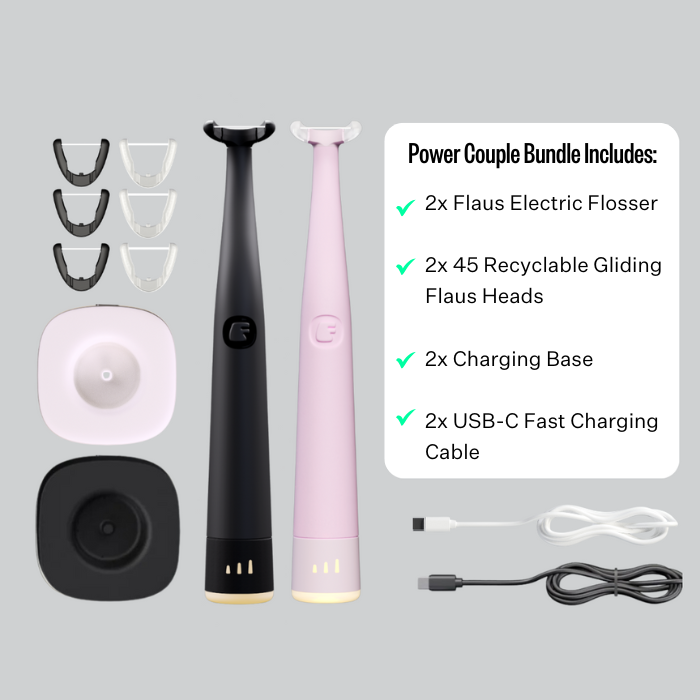Flaus Electric Flosser Starter Kit Power Duo